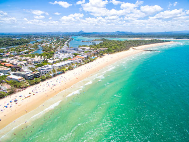 Noosa on the Sunshine Coast in Queensland from an aerial perspecive